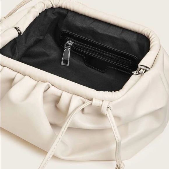 Rouched detail crossbody bag with strap BEIGE - Picture 2 of 12